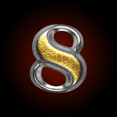 vector silver and golden figure 8