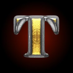 vector silver and golden figure t
