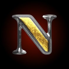 vector silver and golden figure n