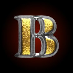 vector silver and golden figure b