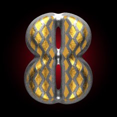 vector silver and golden figure 8 N2