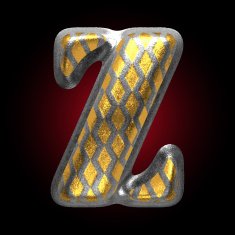 vector silver and golden figure z N2