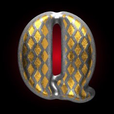 vector silver and golden figure q N2