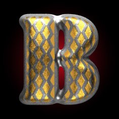 vector silver and golden figure b N2