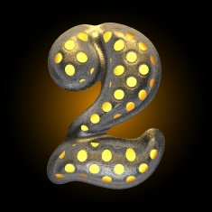 vector metal with glow dots figure 2