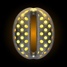 vector metal with glow dots figure 0