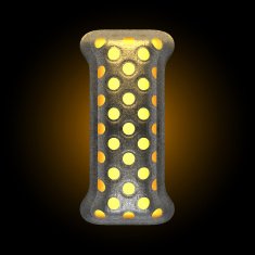 vector metal with glow dots figure i