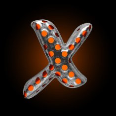 vector hot metal figure x