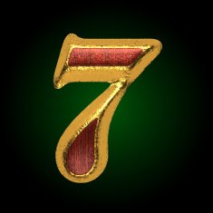 vector golden figure with red wood 7