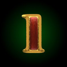 vector golden figure with red wood 1