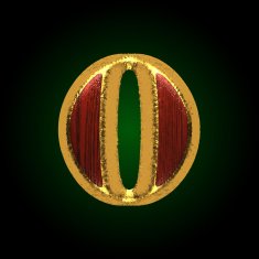 vector golden figure with red wood 0