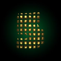 vector golden letter 5 N6