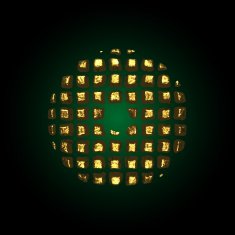 vector golden letter 0 N6