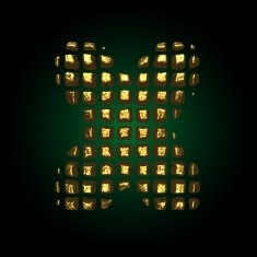 vector golden letter x N6