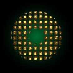 vector golden letter o N3