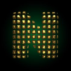 vector golden letter n N5