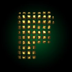 vector golden letter f N5