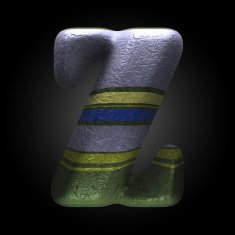 vector colored clay letter z