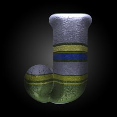 vector colored clay letter j
