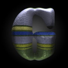 vector colored clay letter g