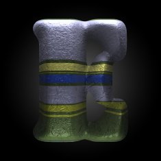 vector colored clay letter e