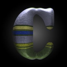 vector colored clay letter c