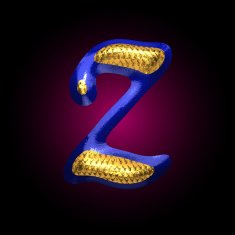 vector golden and blue letter z N2