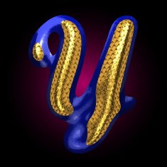 vector golden and blue letter y N2
