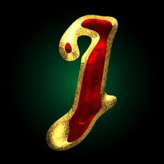 vector golden and red letter j