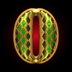 vector golden and green letter 0