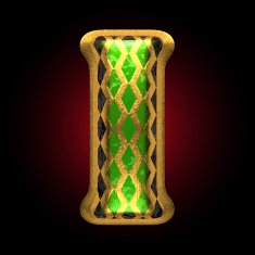 vector golden and green letter i N2