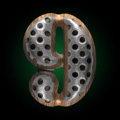 vector metal and wood figure 9
