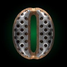 vector metal and wood figure 0