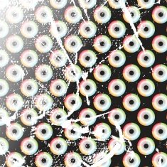 grunge seamless sector ring circles dots background on black N2