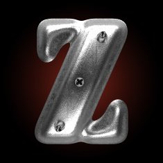 vector metal construction figure z