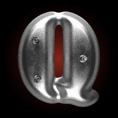 vector metal construction figure q