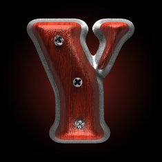 vector metal and wood figure y