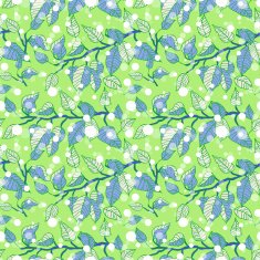 Green seamless pattern with branches N2