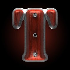 vector metal and wood figure t N2