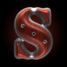 vector metal and wood figure s