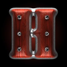vector metal and wood figure h N2