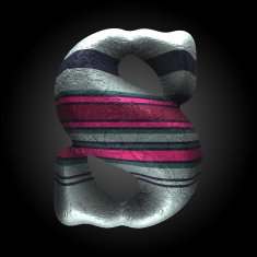 vector colored clay letter s