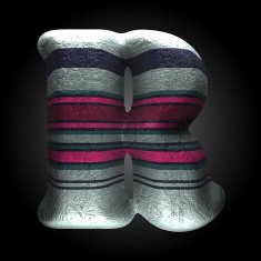 vector colored clay letter r N2