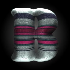 vector colored clay letter b N2