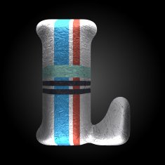vector colored clay letter l N2