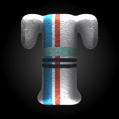 vector colored clay letter t N3