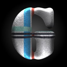 vector colored clay letter h N3