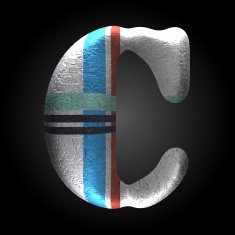 vector colored clay letter c N2