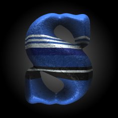 vector colored clay letter s N3