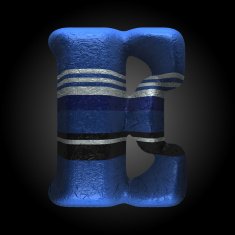vector colored clay letter e N3